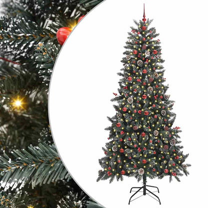 Artificial Christmas Tree with 300 LEDs with Stand Green 240 cm