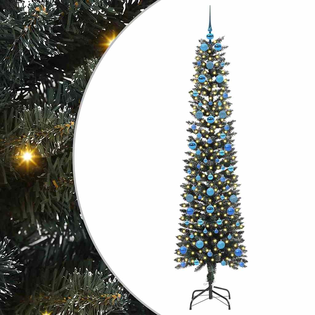 Artificial Christmas Tree with 300 LEDs with Stand Green 210 cm