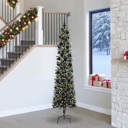 Artificial Christmas Tree with 300 LEDs with Stand Green 240 cm