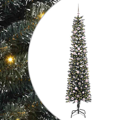 Artificial Christmas Tree with 300 LEDs with Stand Green 240 cm