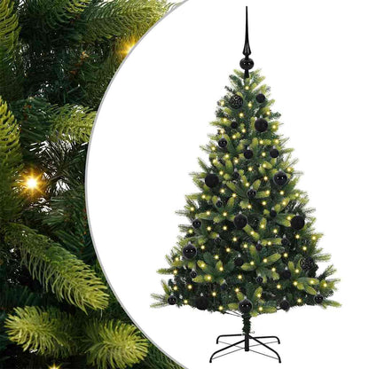 Artificial Hinged Christmas Tree 150 LEDs Green 120 cm
