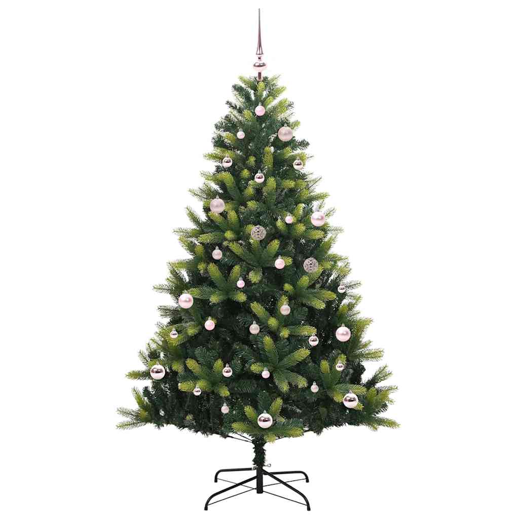 Artificial Hinged Christmas Tree 150 LEDs Green 150 cm
