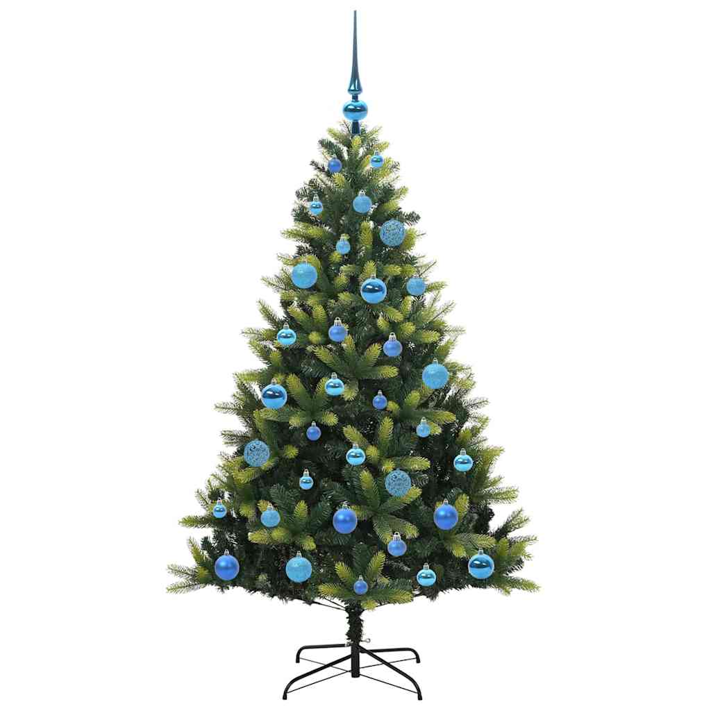 Artificial Hinged Christmas Tree 150 LEDs Green 150 cm