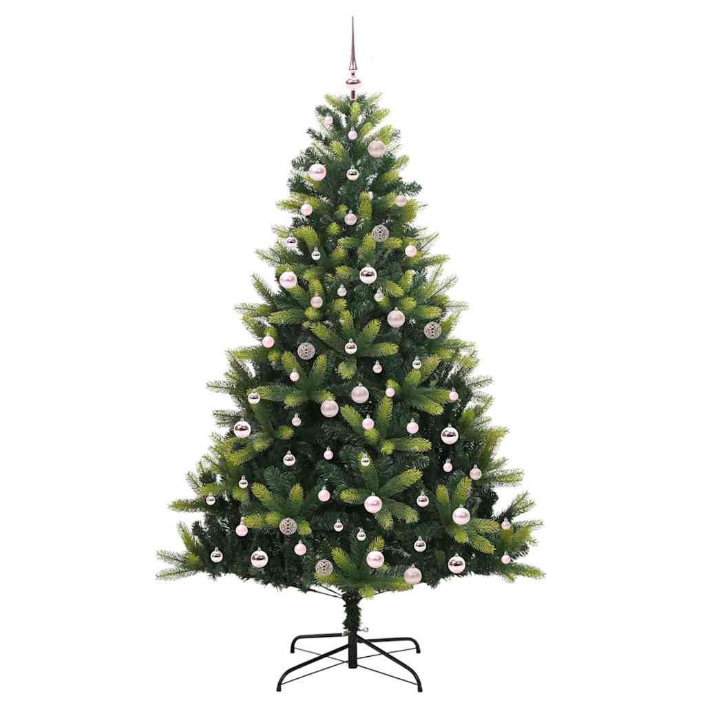 Artificial Hinged Christmas Tree 300 LEDs Green 240 cm