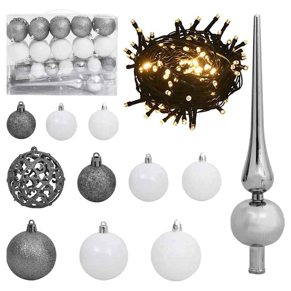 Artificial Pre-lit Christmas Tree with Ball Set Green 150 cm