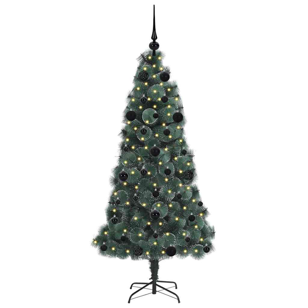Artificial Pre-lit Christmas Tree with Ball Set Green 150 cm
