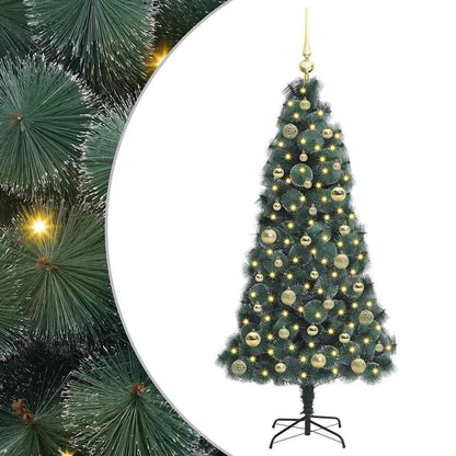 Artificial Pre-lit Christmas Tree with Ball Set Green 150 cm