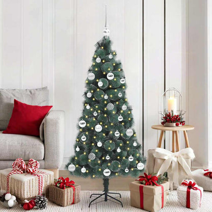 Artificial Pre-lit Christmas Tree with Ball Set Green 150 cm