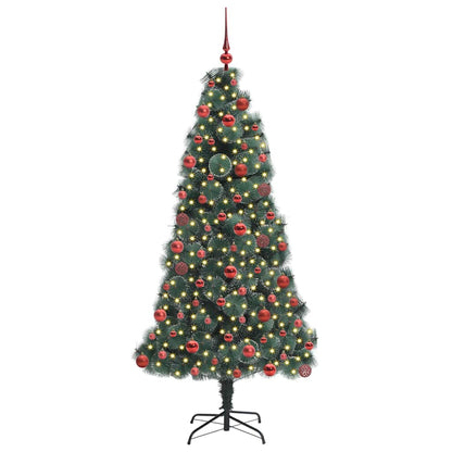 Artificial Pre-lit Christmas Tree with Ball Set Green 180 cm