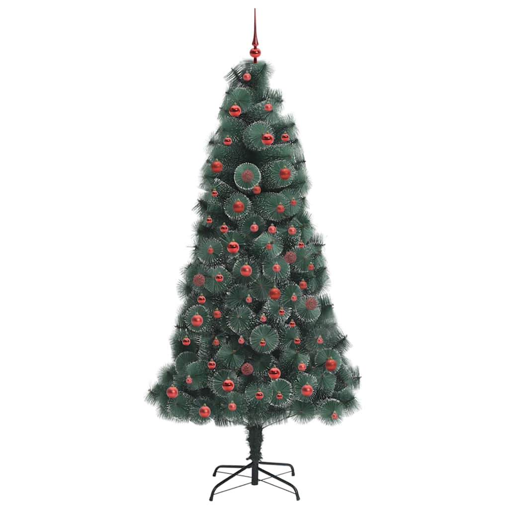 Artificial Pre-lit Christmas Tree with Ball Set Green 210 cm