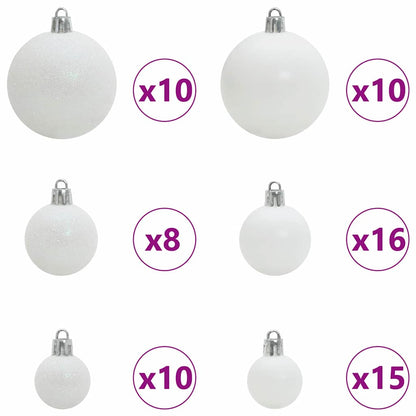 Artificial Pre-lit Christmas Tree with Ball Set Green 210 cm