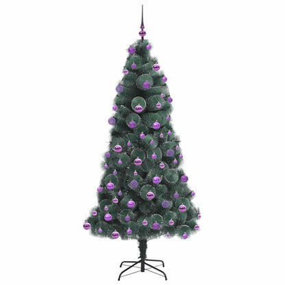 Artificial Pre-lit Christmas Tree with Ball Set Green 210 cm
