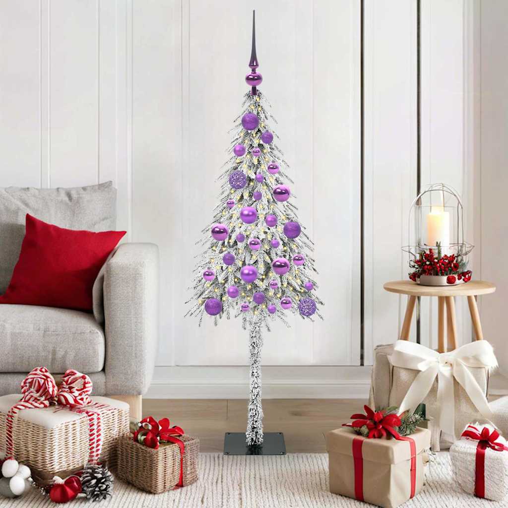 Christmas Tree with 150 LEDs White 120 cm PE and Steel