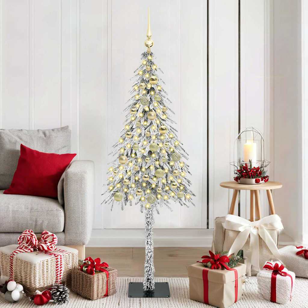 Christmas Tree with 150 LEDs White 150 cm PE and Steel