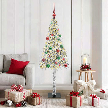 Christmas Tree with 150 LEDs White 150 cm PE and Steel