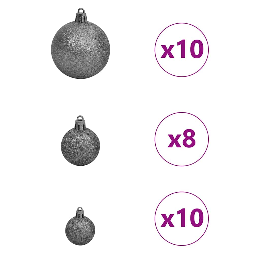 Christmas Tree with 300 LEDs White 180 cm PE and Steel