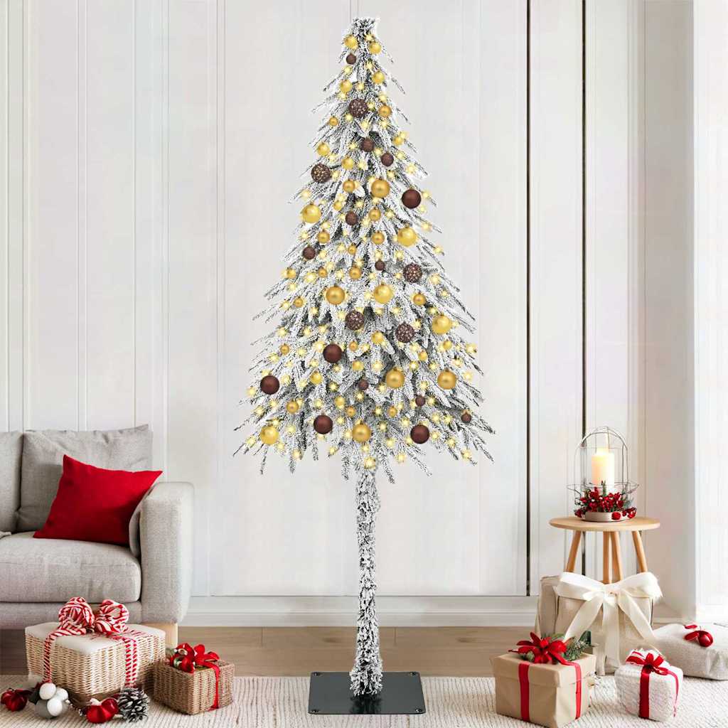 Christmas Tree with 300 LEDs White 210 cm PE and Steel