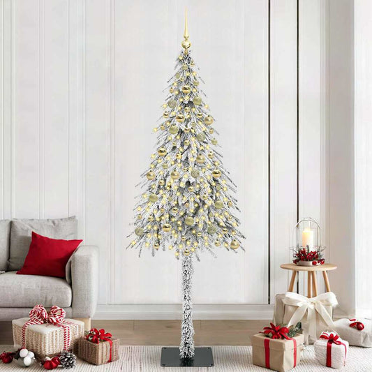 Christmas Tree White 210 cm PE and Steel