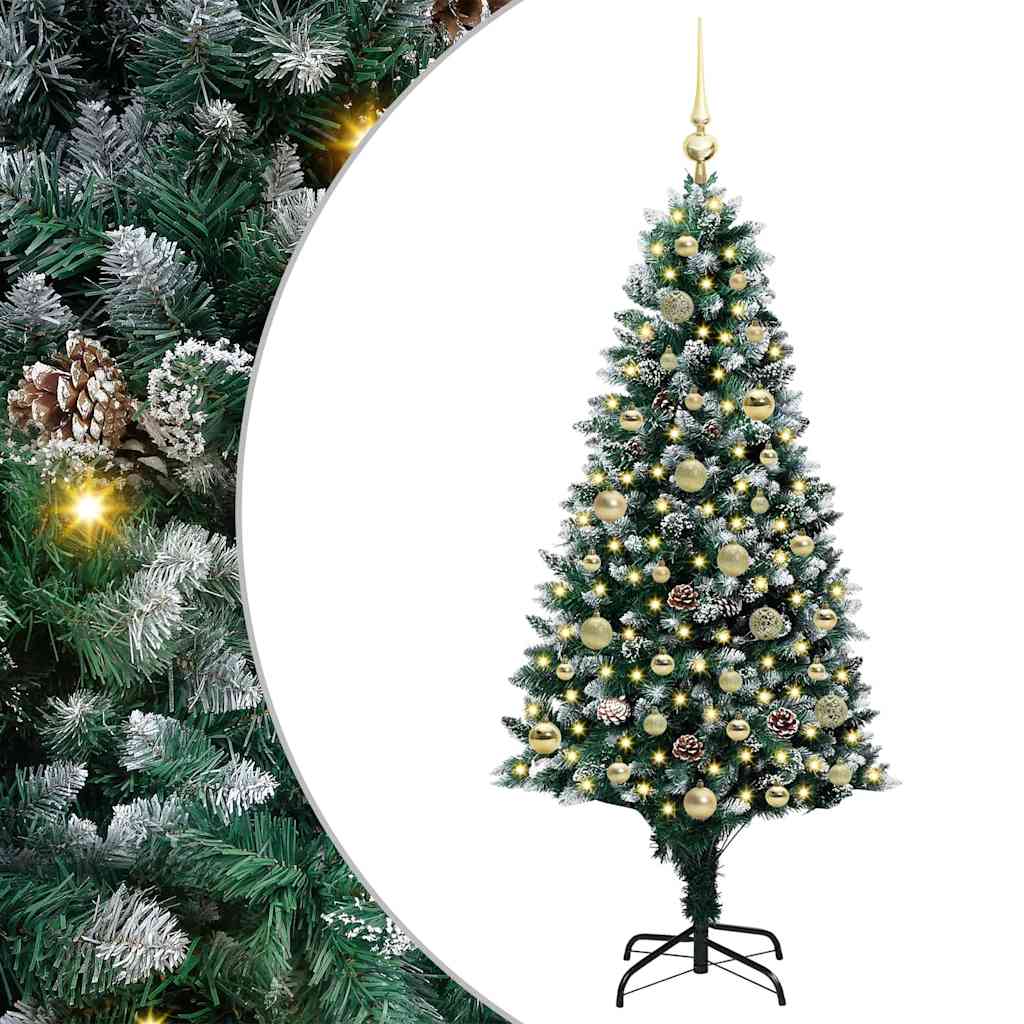 Artificial Christmas Tree with 150 LEDs with Stand Green 150 cm