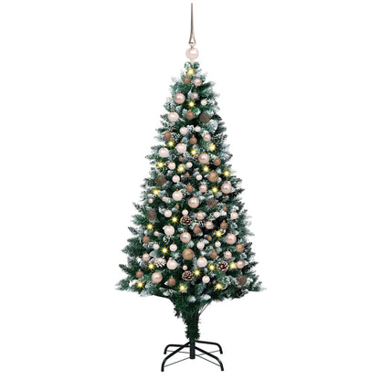 Artificial Christmas Tree Green 70.9" PVC and Steel and Plastic