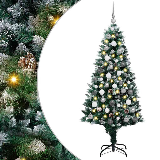 Artificial Christmas Tree Green 70.9" PVC and Steel and Plastic