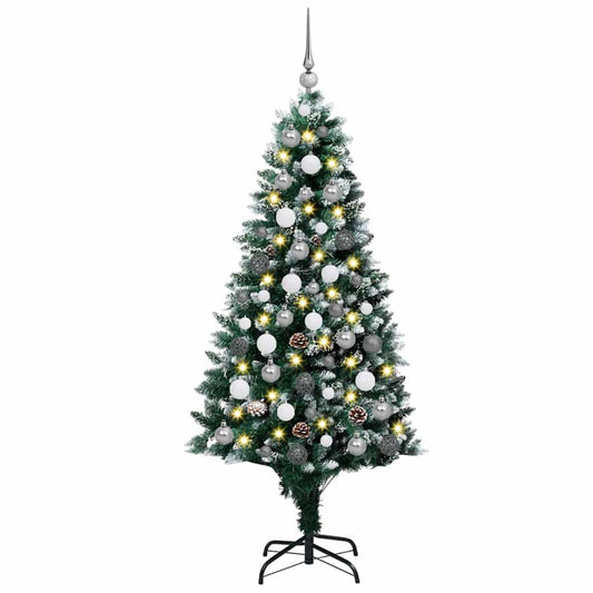 Artificial Christmas Tree Green 70.9" PVC and Steel and Plastic