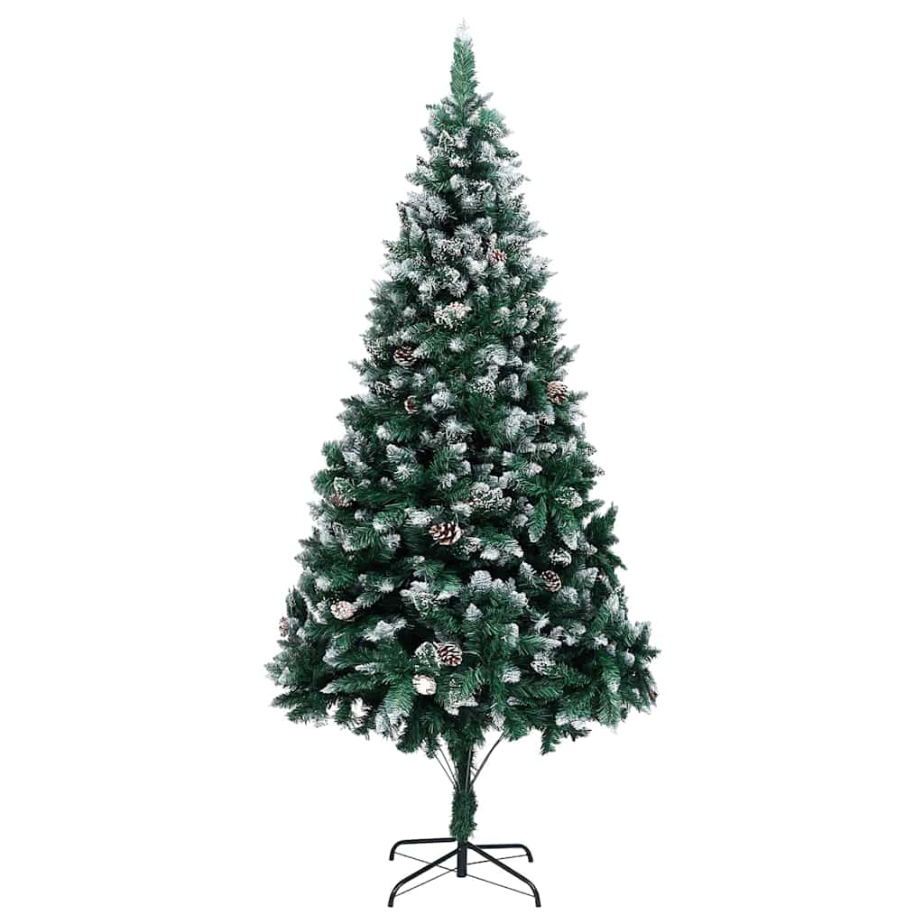 Artificial Christmas Tree with 300 LEDs with Stand Green 210 cm
