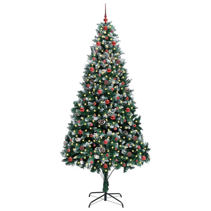 Artificial Christmas Tree with 300 LEDs with Stand Green 240 cm