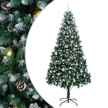 Artificial Christmas Tree with 300 LEDs with Stand Green 240 cm