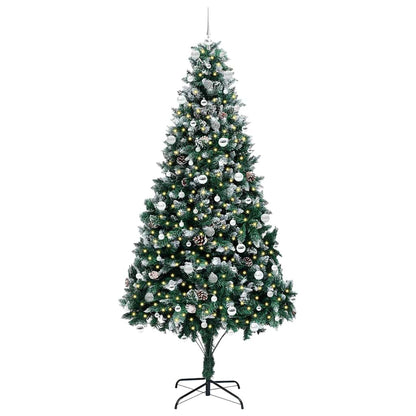 Artificial Christmas Tree with 300 LEDs with Stand Green 240 cm