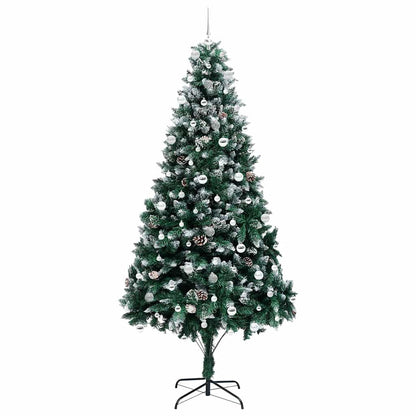 Artificial Christmas Tree with 300 LEDs with Stand Green 240 cm