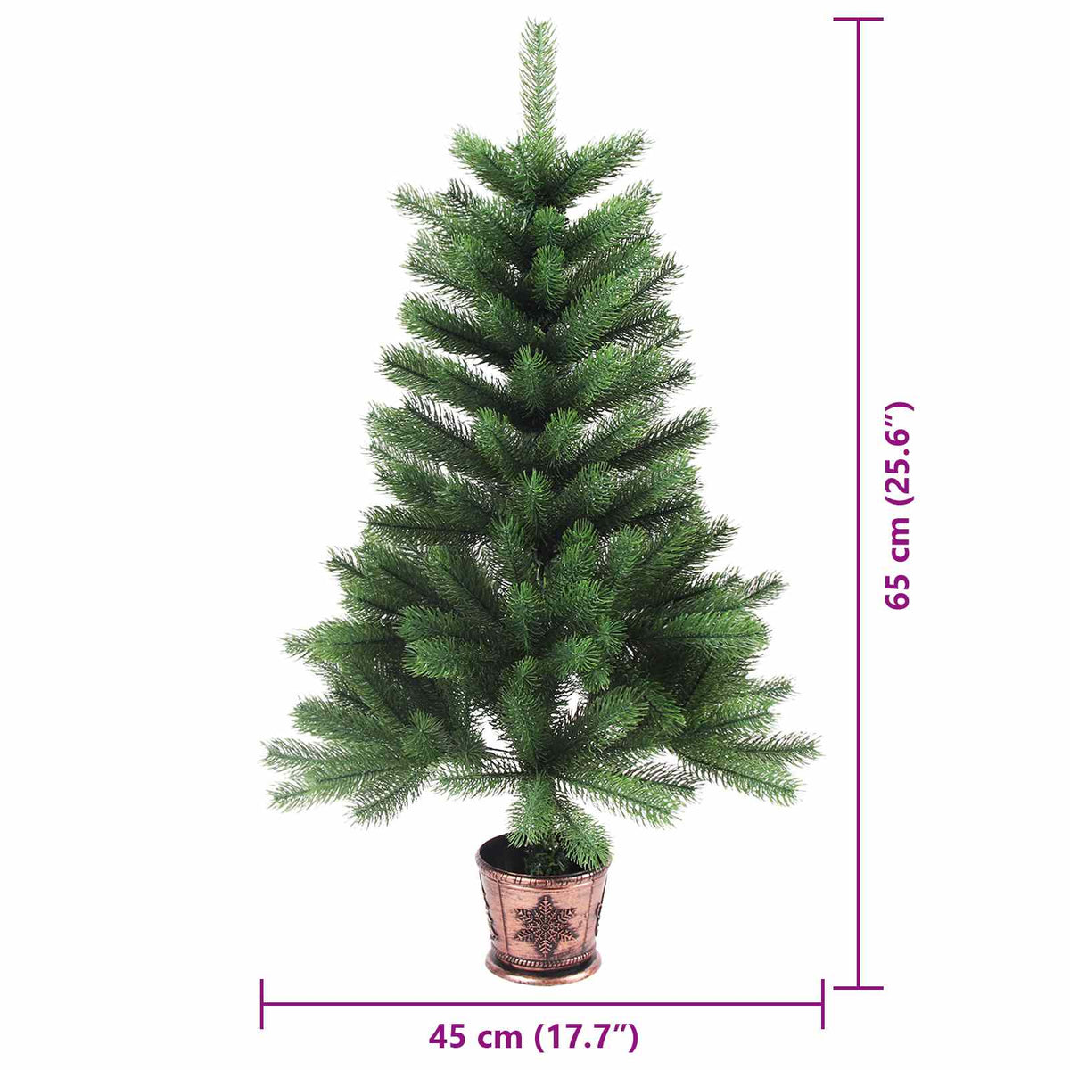 Christmas Tree with 150 LEDs with Stand Green 65 cm PE