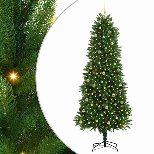 Christmas Tree with LED Light Green 240 cm PE