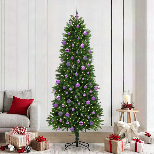 Christmas Tree with LED Light Green 240 cm PE