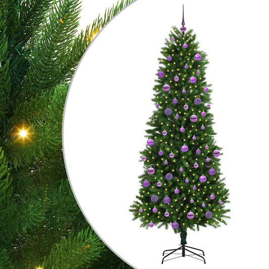 Christmas Tree with LED Light Green 240 cm PE