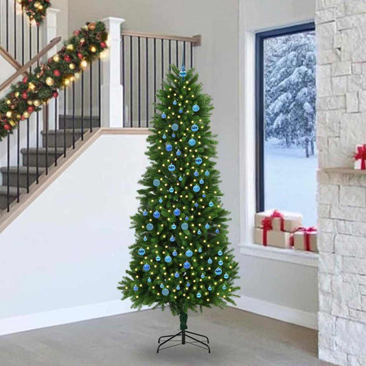 Christmas Tree with LED Light Green 240 cm PE
