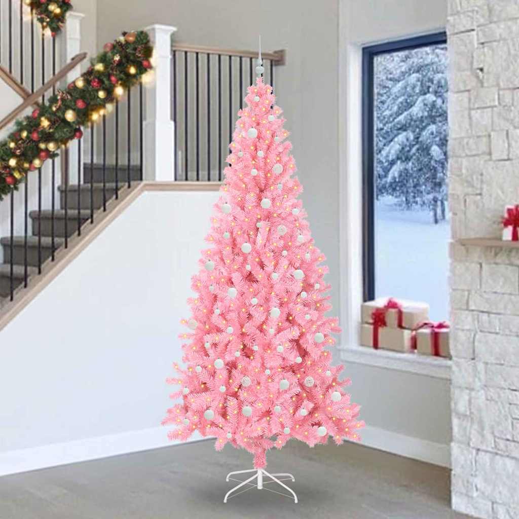 Christmas Tree Pink 240 cm PVC