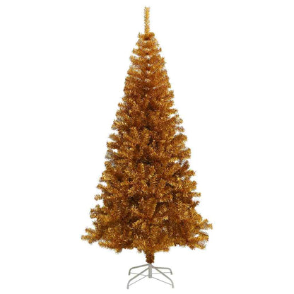 Christmas Tree with LED Light Gold 240 cm PET and Steel