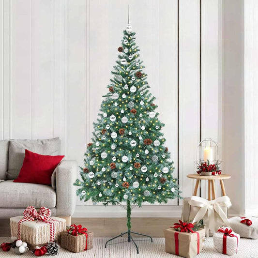 Artificial Christmas Tree Green 210 cm PVC and Steel