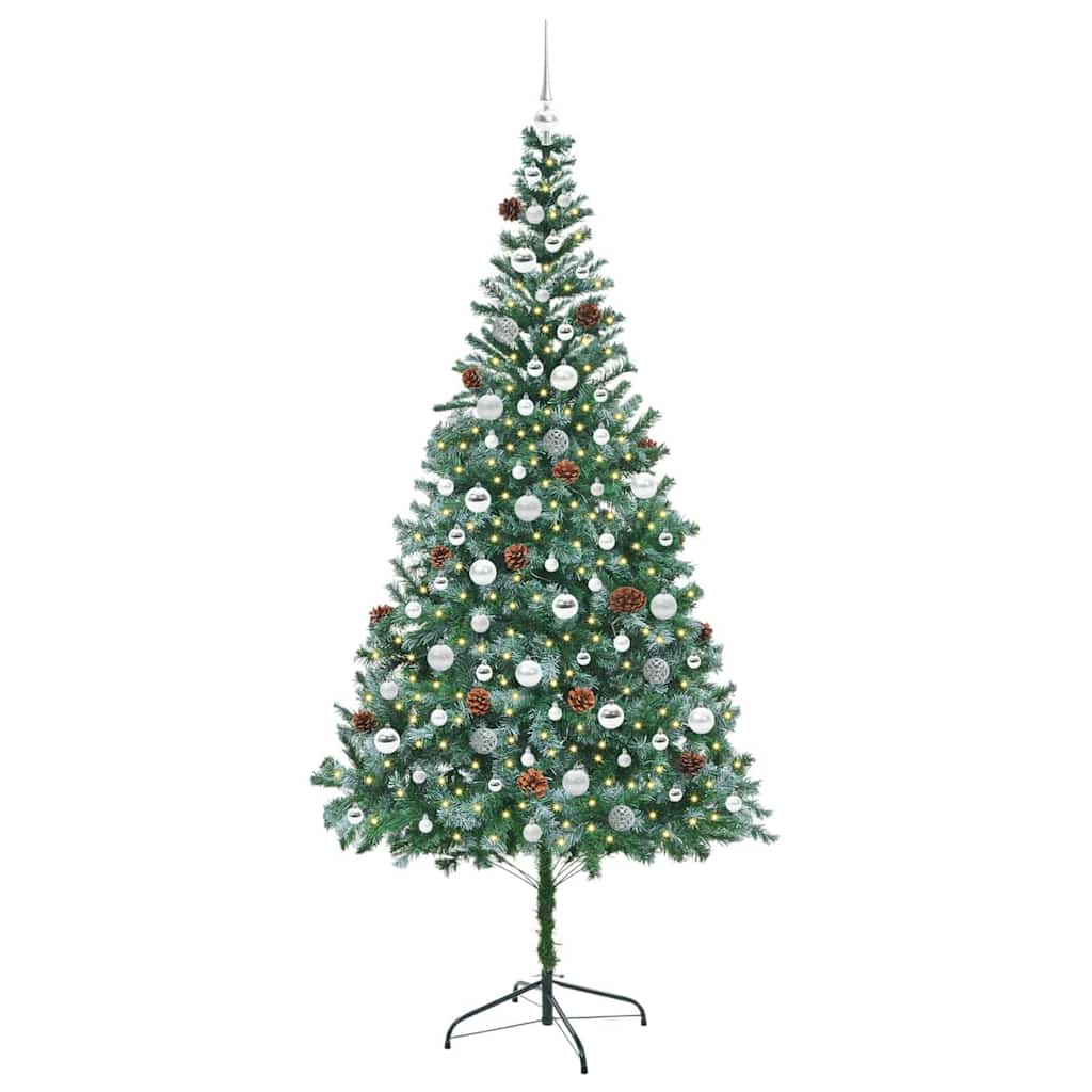 Artificial Christmas Tree Green 210 cm PVC and Steel