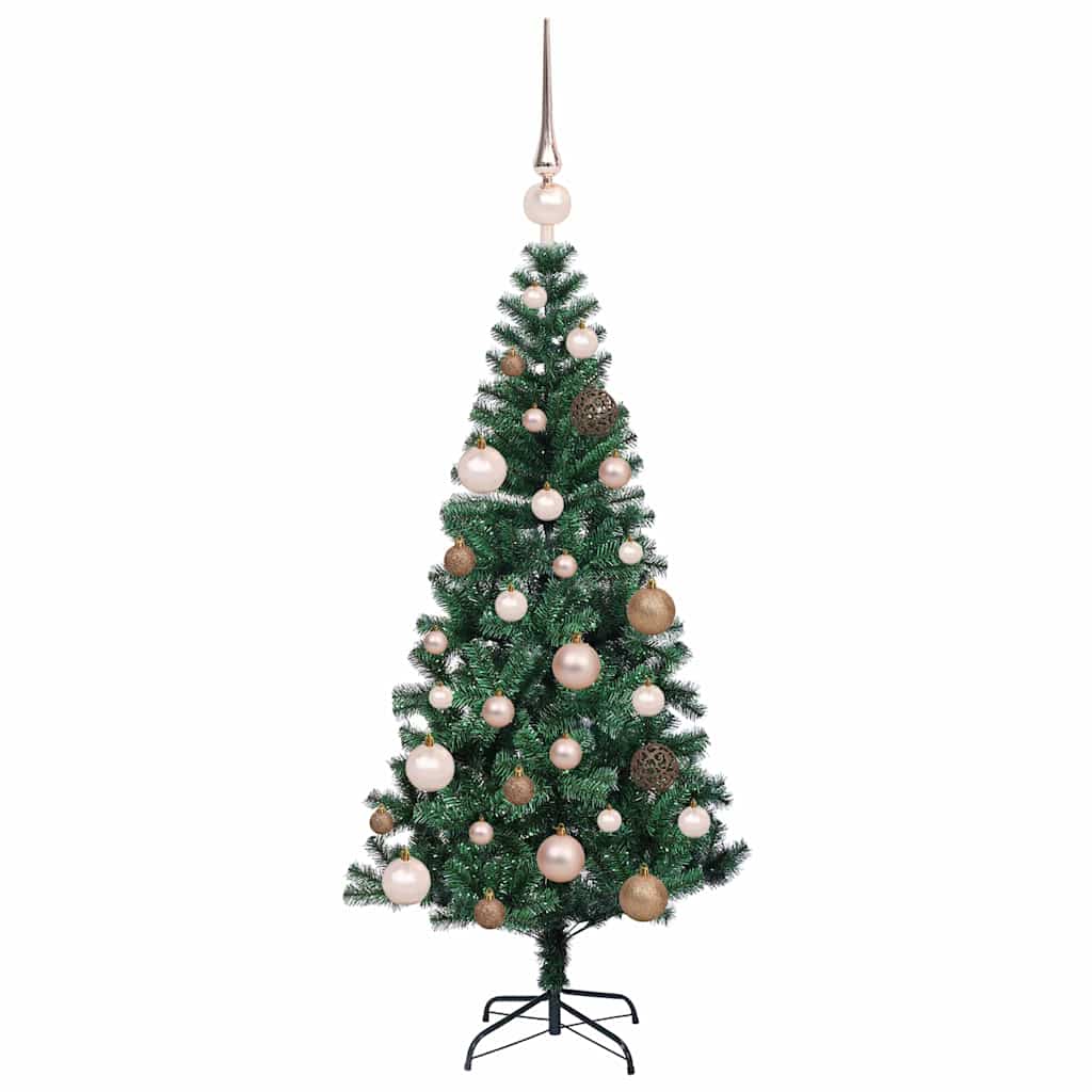 Artificial Pre-lit Christmas Tree Green 120 cm PVC and Metal