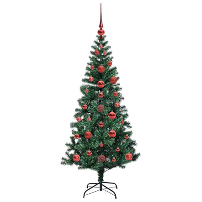 Artificial Pre-lit Christmas Tree Green 120 cm PVC and Metal