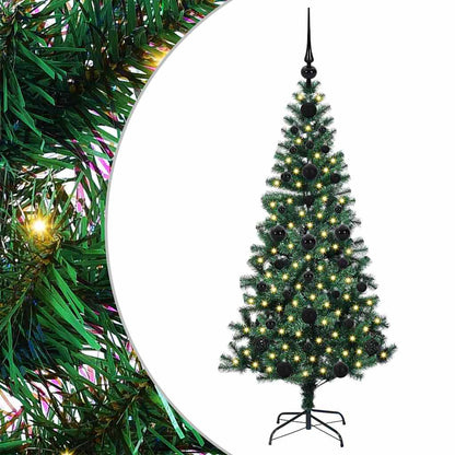 Artificial Pre-lit Christmas Tree Green 120 cm PVC and Metal