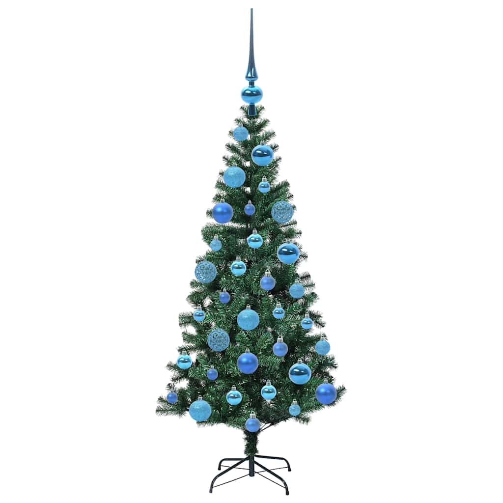 Artificial Pre-lit Christmas Tree Green 120 cm PVC and Metal