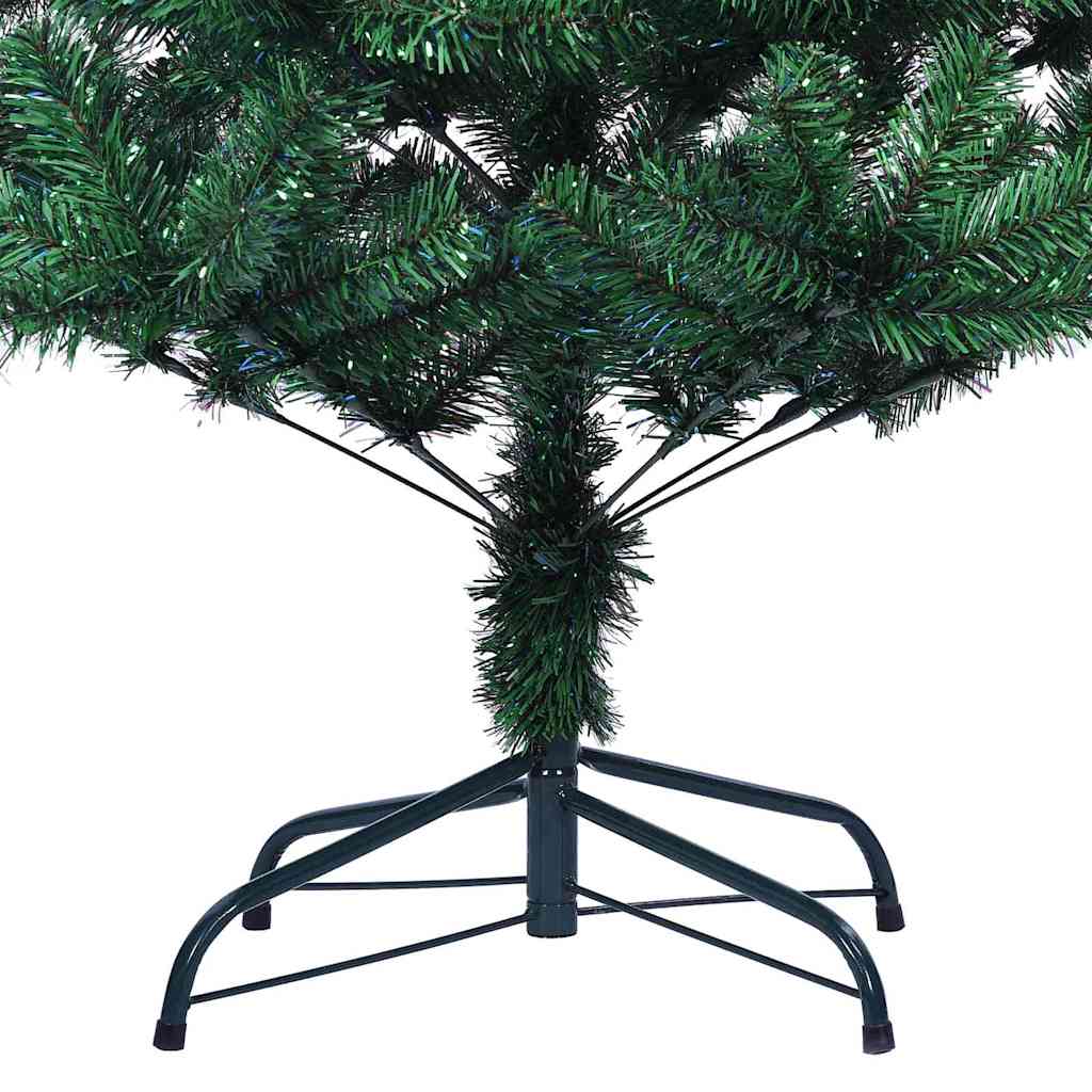 Artificial Pre-lit Christmas Tree Green 150 cm PVC and Metal