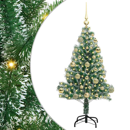 Artificial Christmas Tree Snow Flocked with LED Light 120 cm