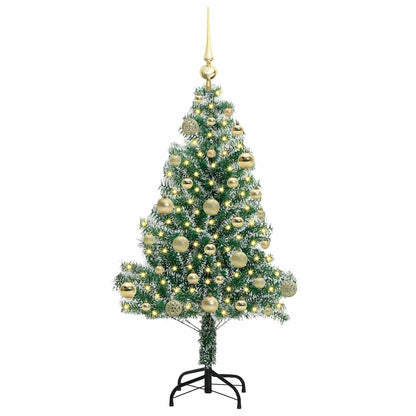 Artificial Christmas Tree Snow Flocked with LED Light 120 cm