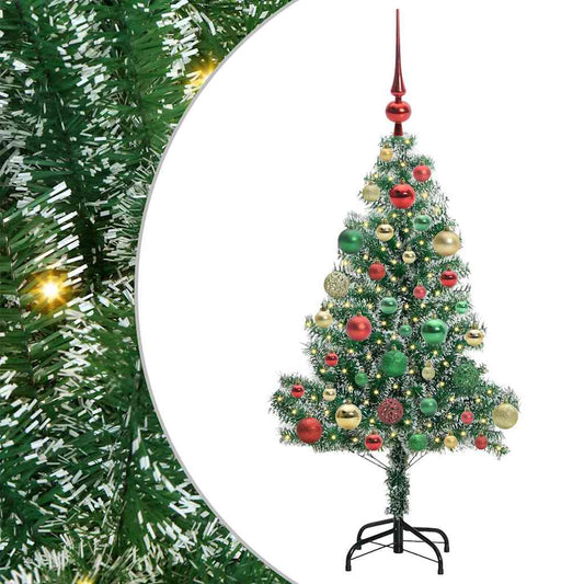 Artificial Christmas Tree Snow Flocked with LED Light 120 cm