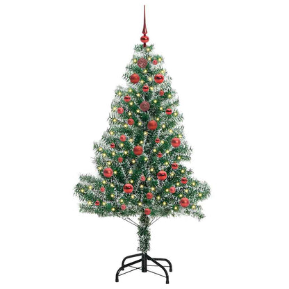 Artificial Christmas Tree Snow Flocked with LED Light 150 cm