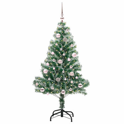 Artificial Christmas Tree Snow Flocked with LED Light 150 cm